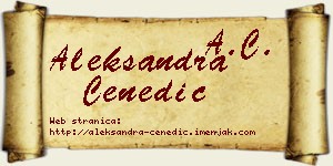 Aleksandra Čenedić vizit kartica